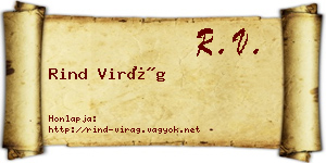 Rind Virág névjegykártya